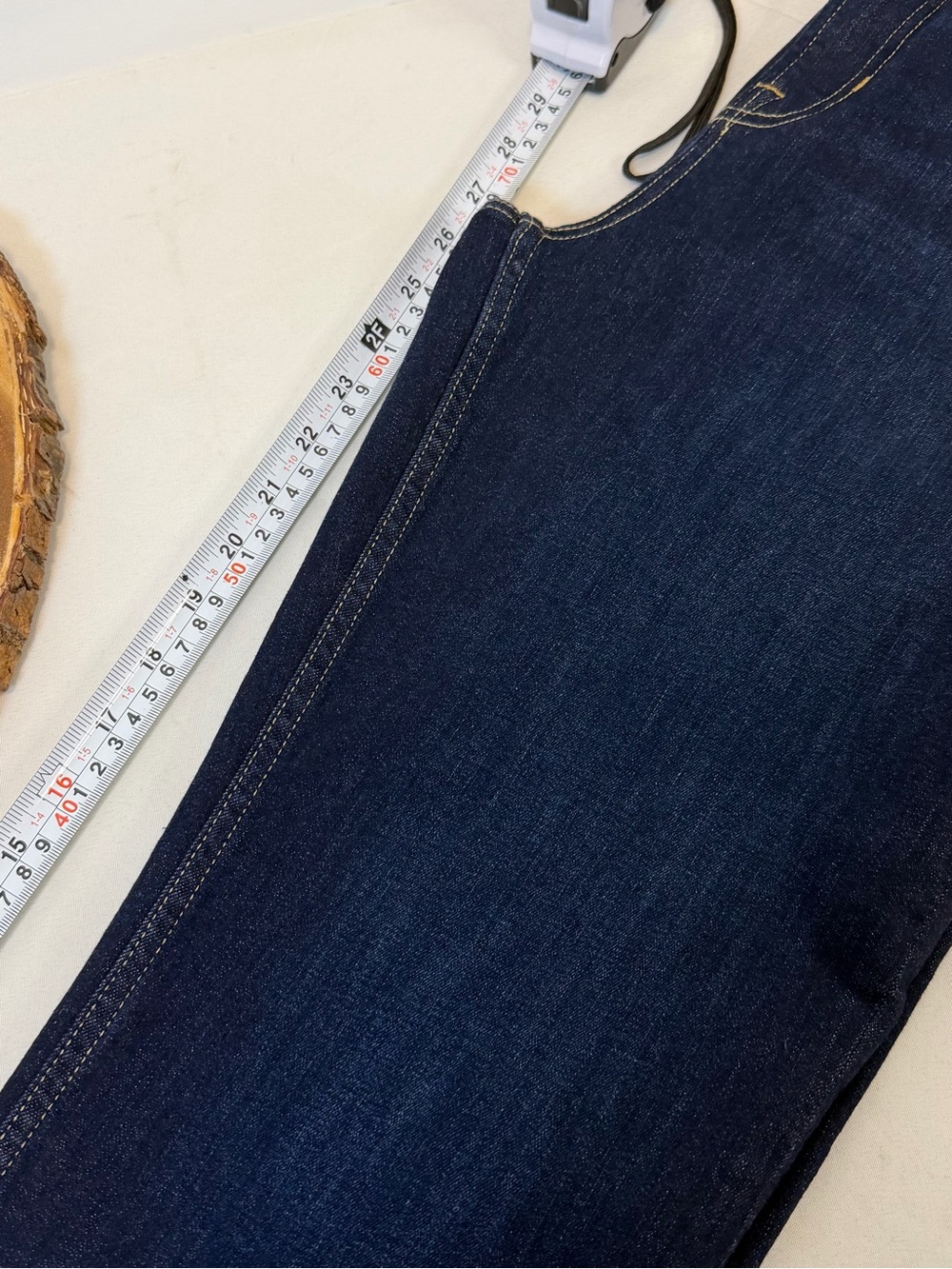 SPANX Women's Straight Leg Jeans in Dark Blue Denim - Picture 10 of 11